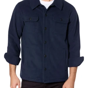 Sherpa Fleece Jacket Button Down Coat Winter