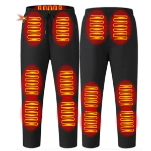 Men Women Elastic Waist Waterproof Pants 12 Heating Zone