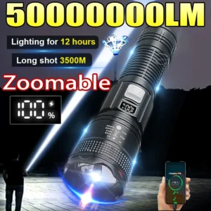 High Power LED Flashlights Tactical Torch USB Charging