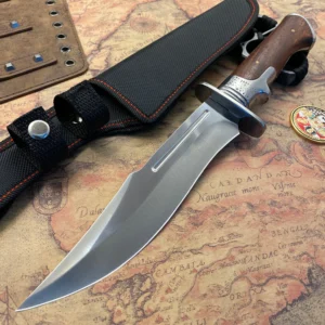 hunting knife, full handle fixed blade knife | Sharp edge exposed |