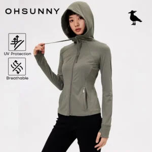 Full Zip Hoodies,Women's Back Breathable Athletic Jackets
