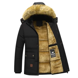 Windproof Fleece Warm Thick Jacket Parkas