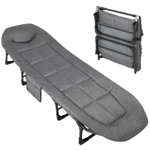Portable Folding Bed with Cushion and Pillow