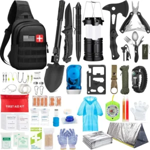Emergency Survival Kit with First Aid Gear, Tactical Tools